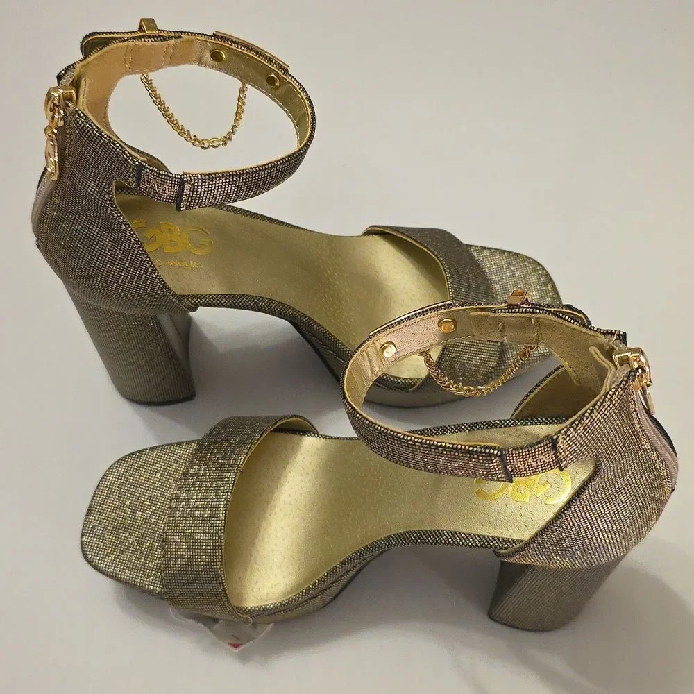 BRAND NEW GBG LOS ANGELES WOMENS PLATFORM OPEN TOE SANDALS G1